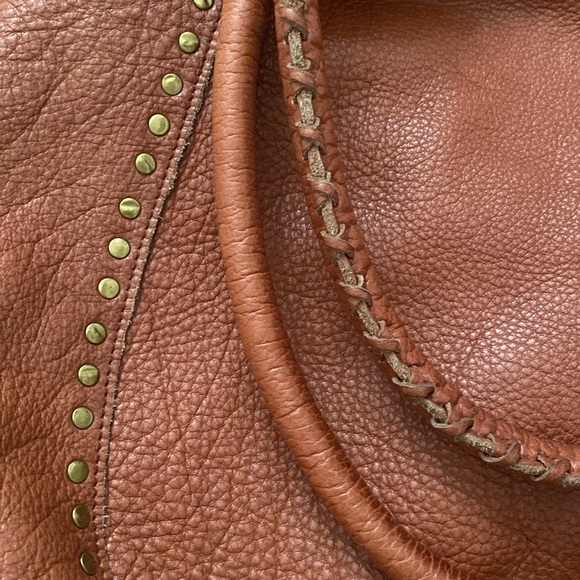 Linea pelle Collection Studded Leather Shoulder Bag. - Picture 7 of 13